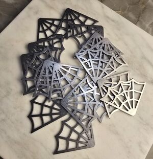 Spider Web Corners 2.5", Metal, Arts & Crafts, Set Of 16